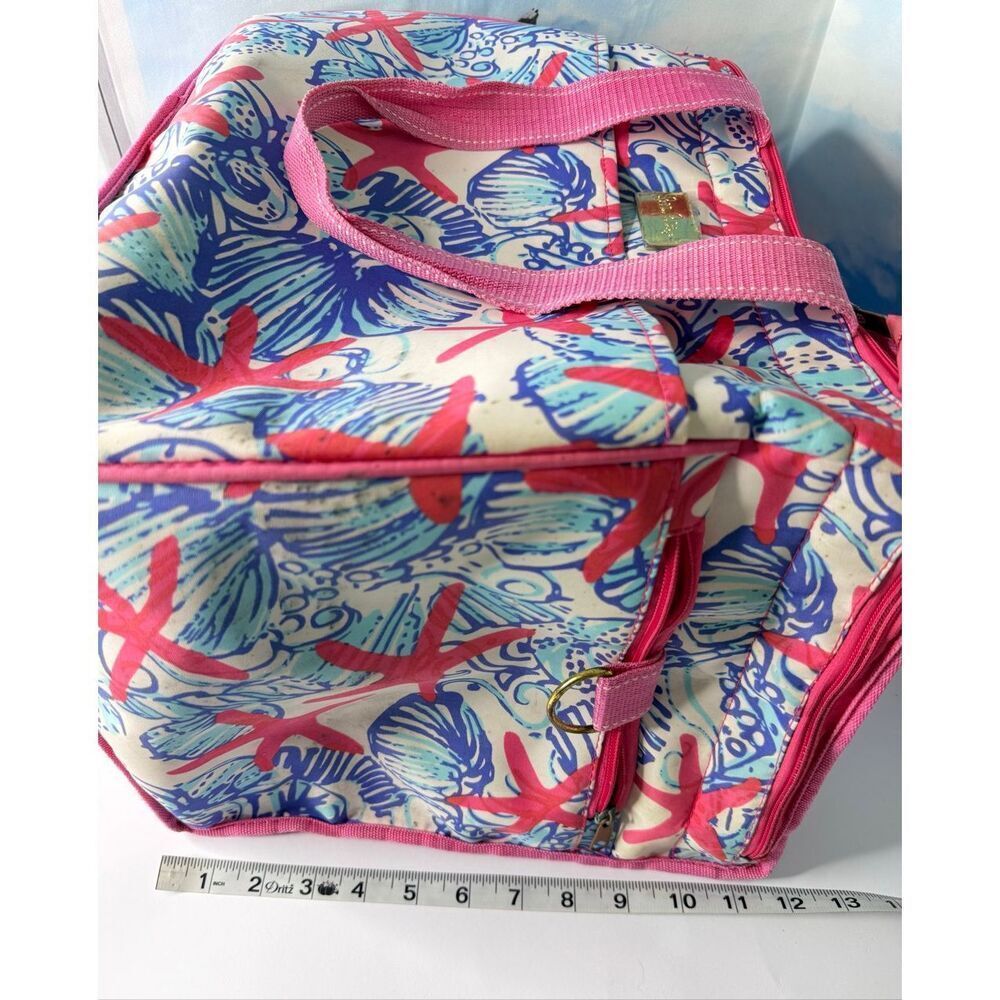 Lilly Pulitzer She She Shells Insulated Cooler Tote Beach Bag Pink Blue 15.5x10x - Picture 15 of 15